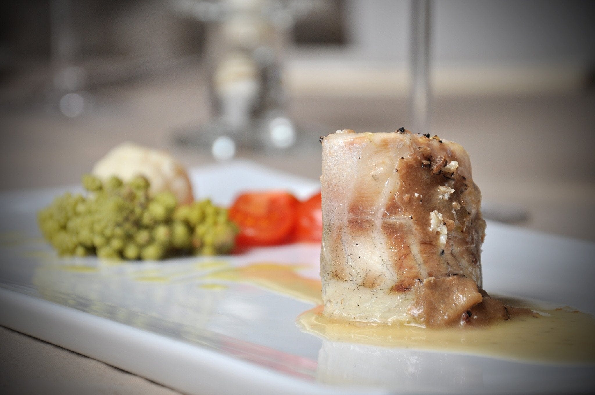 Fish fillets & Chopped black truffles