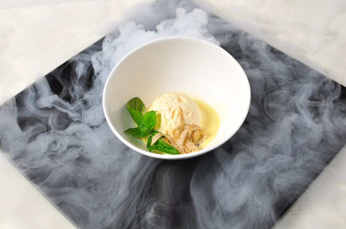 Ice cream with pear jam & truffle Zigante
