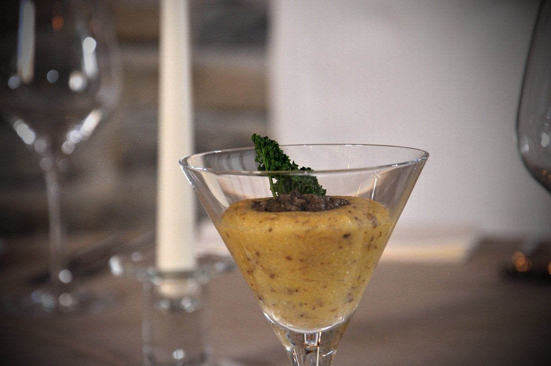 Polenta & truffles and mushrooms