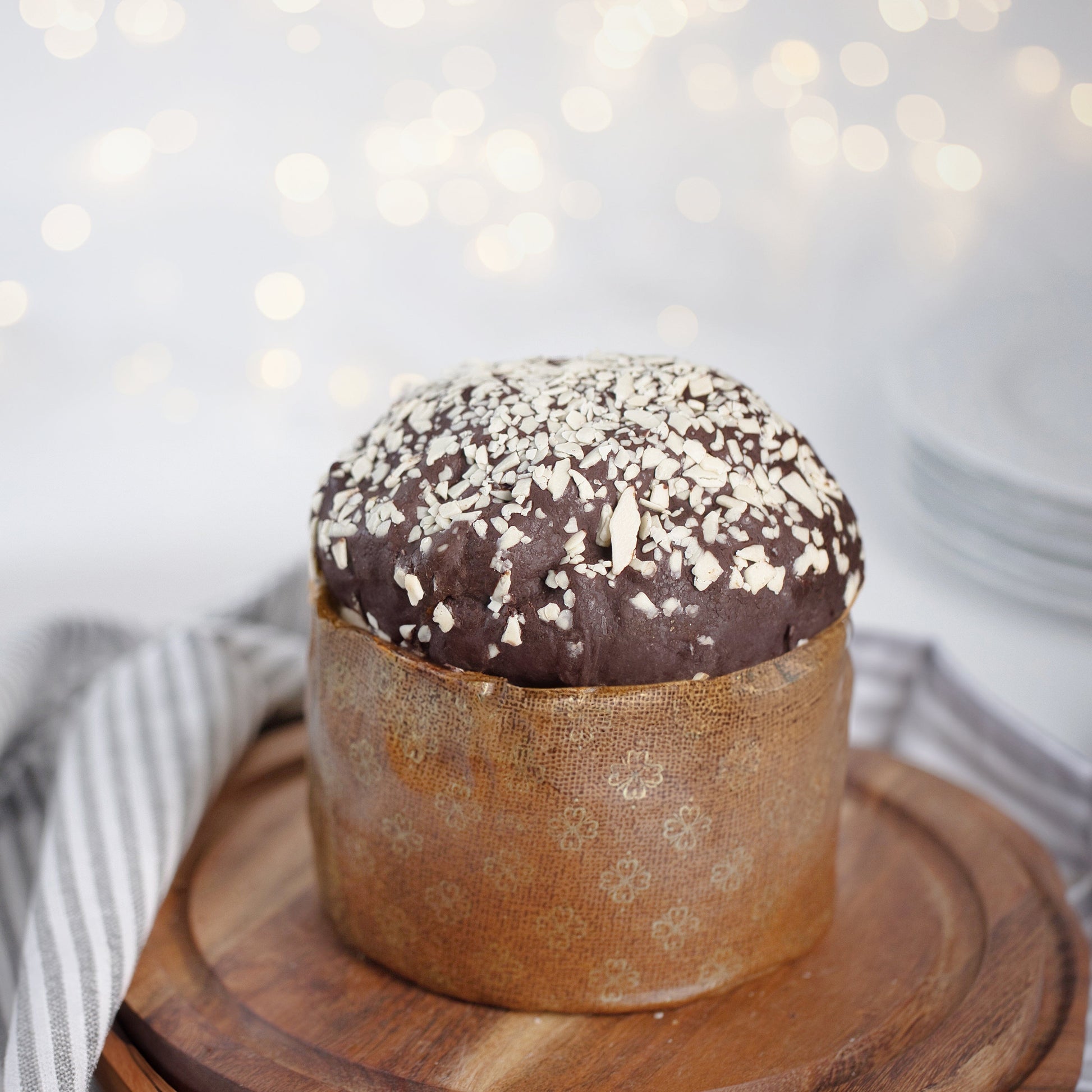Handmade Panettone with Black truffle chocolate New arrivals Zigante Tartufi Online Shop