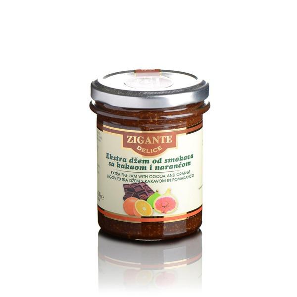 Extra fig jam with cocoa and orange